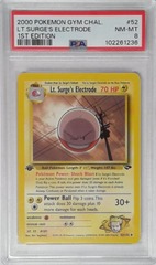 V1746: 2000: L.T. Surge's Electrode: 52/132: 1ST Edition: Gym Challenge: PSA: 8: NM-MT: 102261236